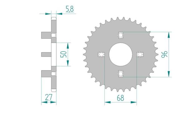 Rear Sprocket Honda Dax 35T-C